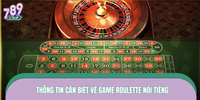 Thông tin cần biết về game Roulette nổi tiếng