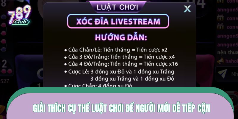 Giải thích cụ thể luật chơi để người mới dễ tiếp cận